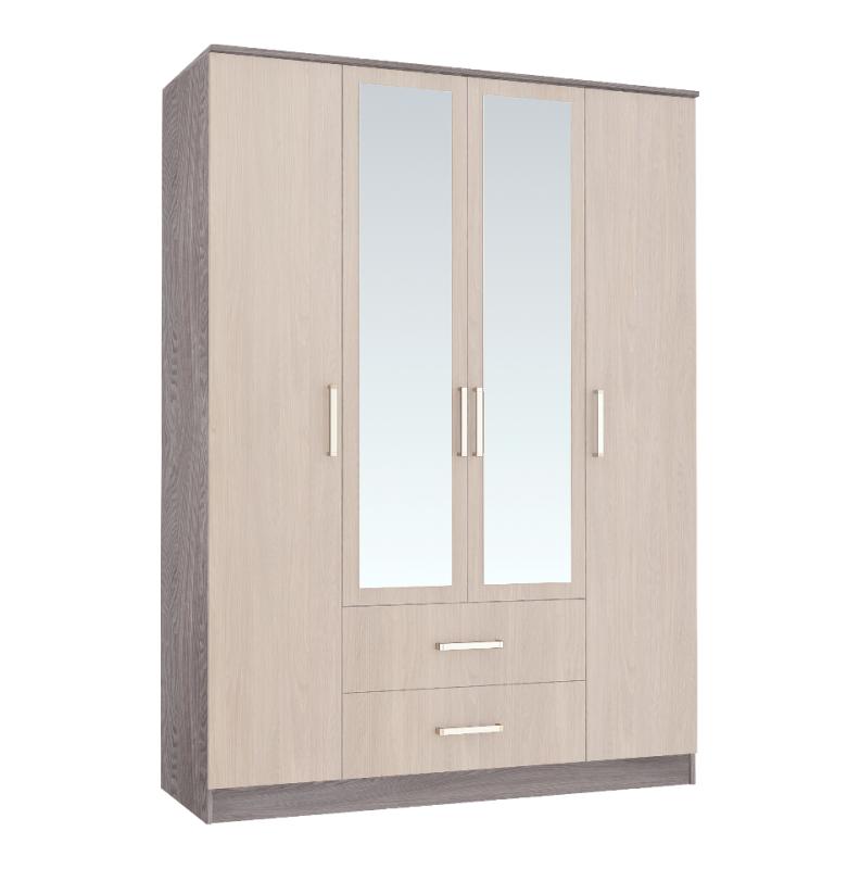 Шкаф 4-дверный Фиеста (Ясень шимо) МИФ - фото 1 - id-p204373001