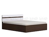 Кровать Ким 1.4 м (Белый глянец/Венге) МИФ