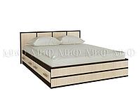 Кровать Сакура 1.4 м (Дуб беленый/Венге) МИФ