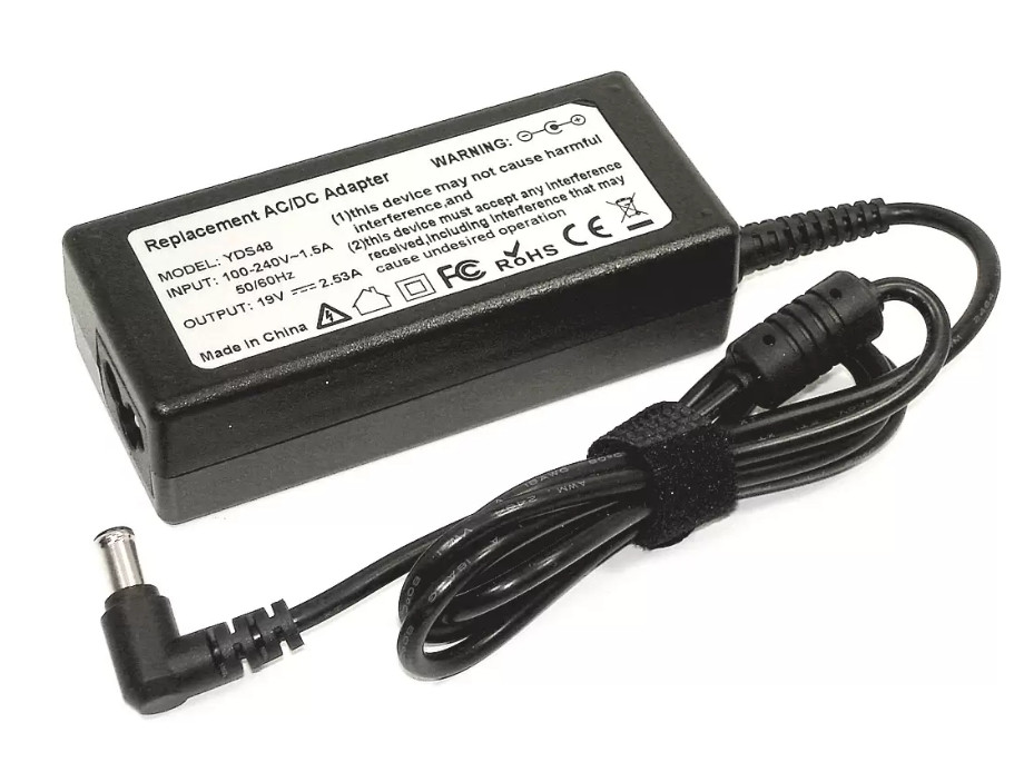 Зарядка (блок питания) для монитора LCD 19V 2.53A 48W, штекер (6.5х4.4мм) - фото 1 - id-p204374588
