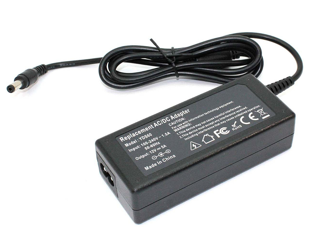 Зарядка (блок питания) для телевизора LCD 12V 5А 60W, штекер (5.5х2.1мм) - фото 1 - id-p204374626