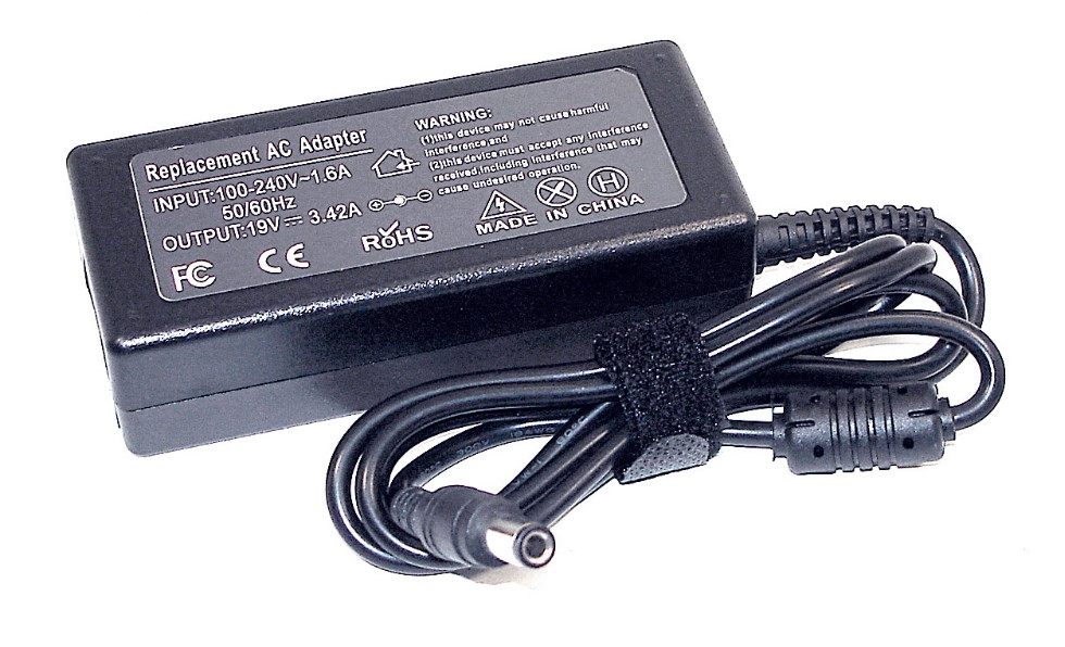 Зарядка (блок питания) для монитора LCD 19V 3.42A 65W, штекер (6.3х3.0мм)