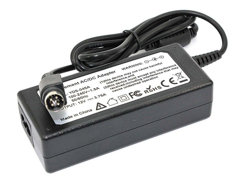 Зарядка (блок питания) для монитора LCD 12V 3.75A 45W, штекер (4Pin) - фото 1 - id-p204374692
