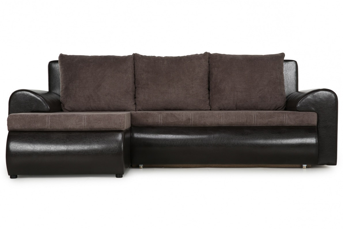 Угловой диван Цезарь (левый) коричневый - фото 3 - id-p204375521
