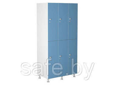 Шкаф для раздевалок WL 32-90 голубой/белый - фото 1 - id-p204381895