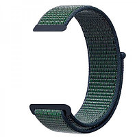 Нейлоновый ремешок на липучке Rumi Velcro (20 мм) Сине-зеленый