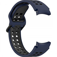 Силиконовый ремешок Rumi Extreme для Galaxy Watch 4, 5, 6 Синий/черный