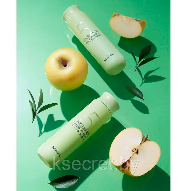 [MASIL]Шампунь с яблочным уксусом - 5 probiotics apple vinegar shampoo 300 мл - фото 3 - id-p204389947