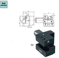 Аксиальный держатель резцов, левый, Форма C2
