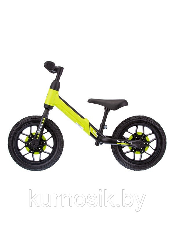 Беговел со светящимися колесами для детей Qplay Spark Balance Bike, желтый - фото 3 - id-p204390282