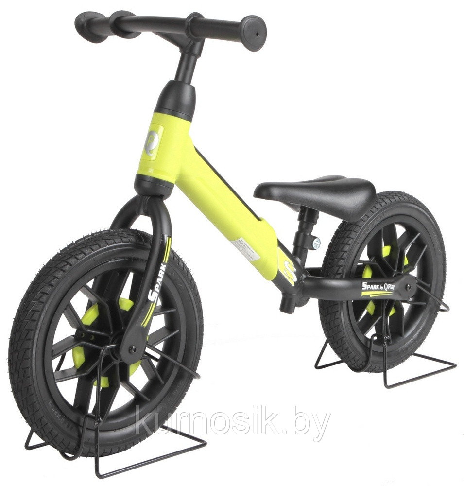 Беговел со светящимися колесами для детей Qplay Spark Balance Bike, желтый - фото 2 - id-p204390282