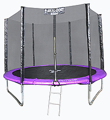 Батут Atlas Sport 252 см (8ft) BASIC с лестницей PURPLE