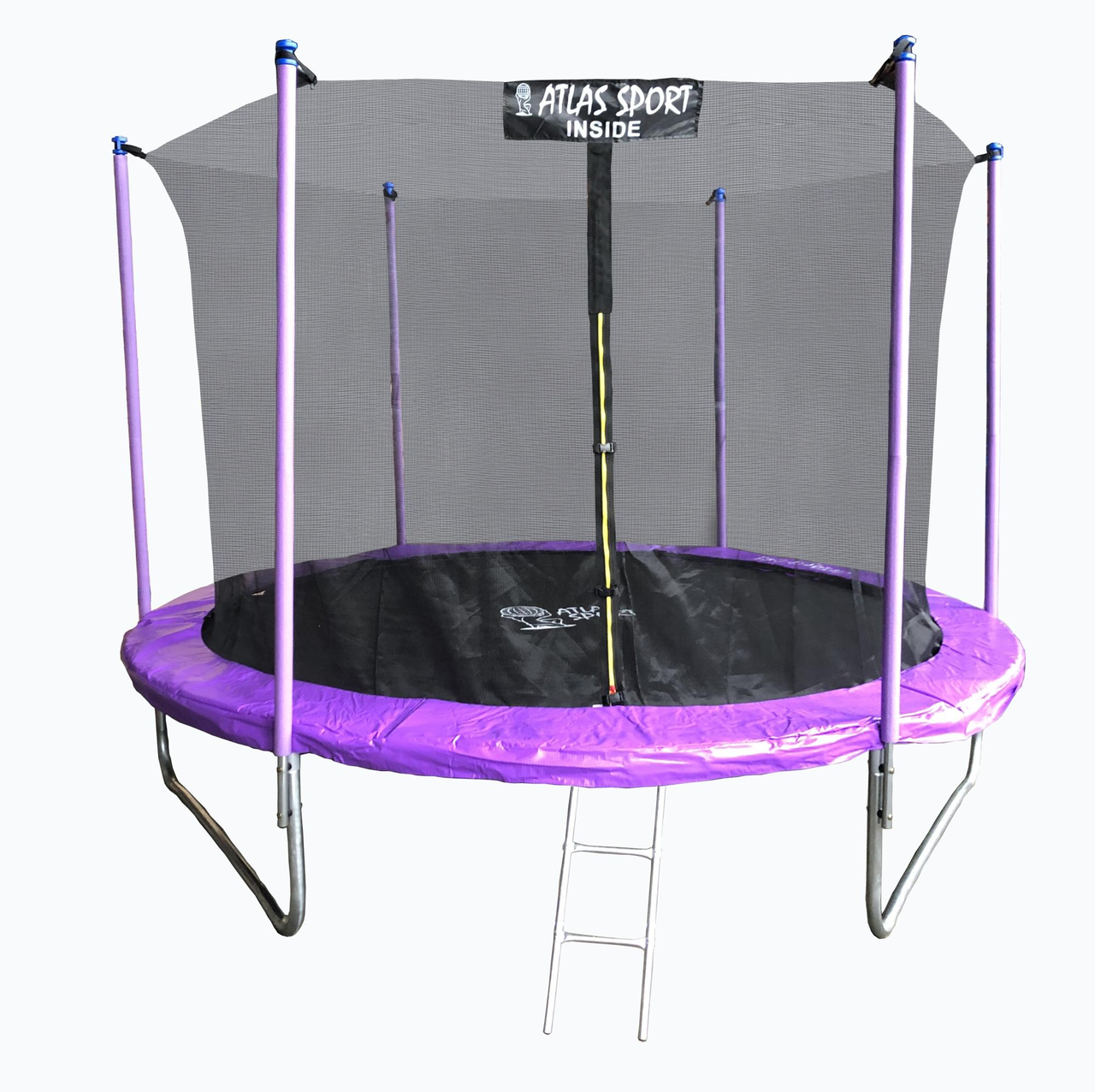 Батут Atlas Sport 312 см (10ft) с внутренней сеткой и лестницей PURPLE