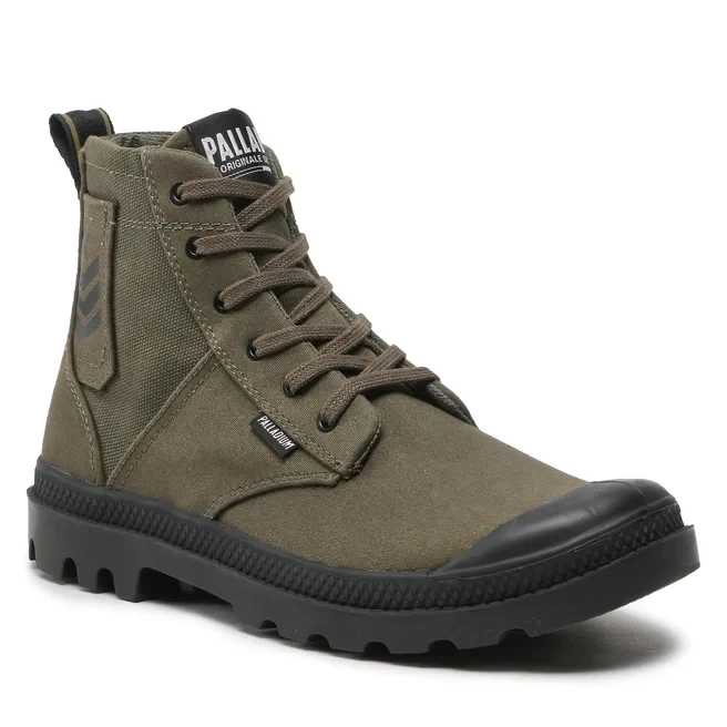 Кеды мужские Palladium PAMPA HI ARMY серый/зеленый - фото 2 - id-p204320668