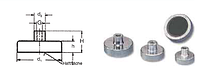 Плоский магнит с резьбовой втулкой
