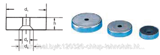 Плоский магнит с раззенковыванием - фото 1 - id-p28015384