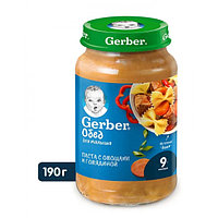 Пюре Gerber паста овощи с говядиной 190г