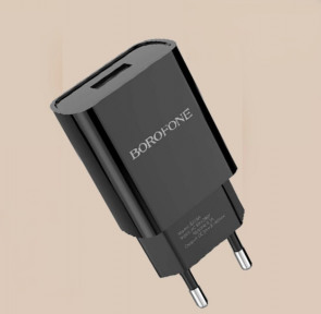 Сетевое зарядное устройство Borofone DC 5V-5.1A / выход USB-А 2.1 A / адаптер зарядный с одним портом USB - фото 1 - id-p204392906