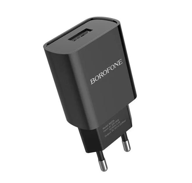 Сетевое зарядное устройство Borofone DC 5V-5.1A / выход USB-А 2.1 A / адаптер зарядный с одним портом USB - фото 9 - id-p204392906