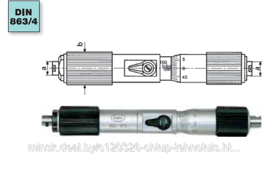 МИКРОМЕТРИЧЕСКИЙ НУТРОМЕР 44 F