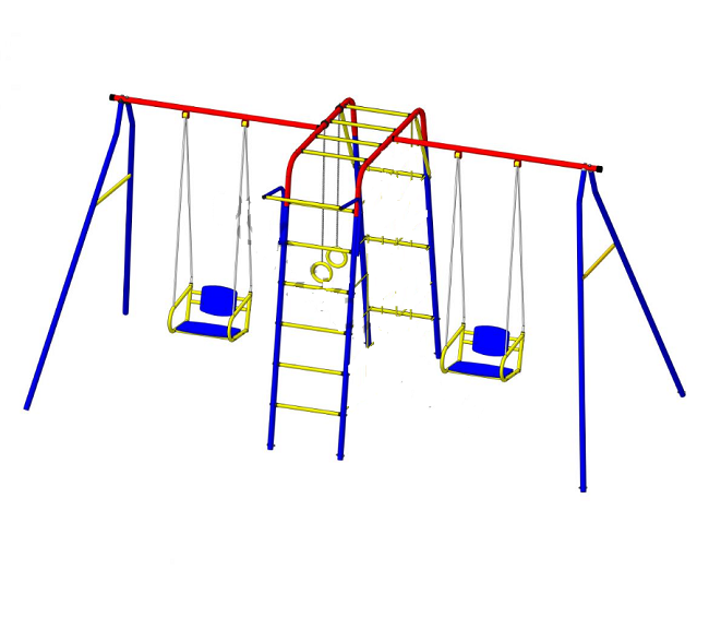 Уличный спортивный комплекс для дачи Пионер Юла Макси 2 качели - фото 1 - id-p204393395