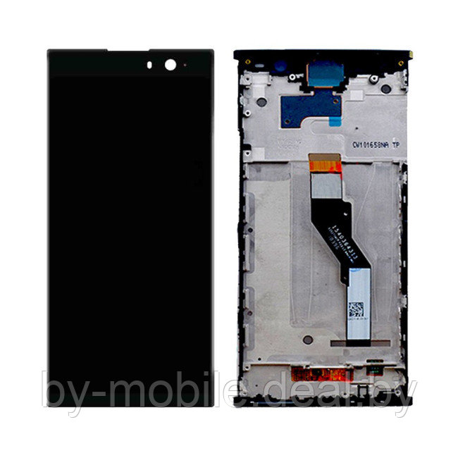 Экран (модуль) в раме Sony Xperia XA2 Plus (черный)