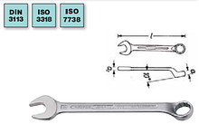 КОМБИНИРОВАННЫЙ ГАЕЧНЫЙ КЛЮЧ короткий, изогнутый