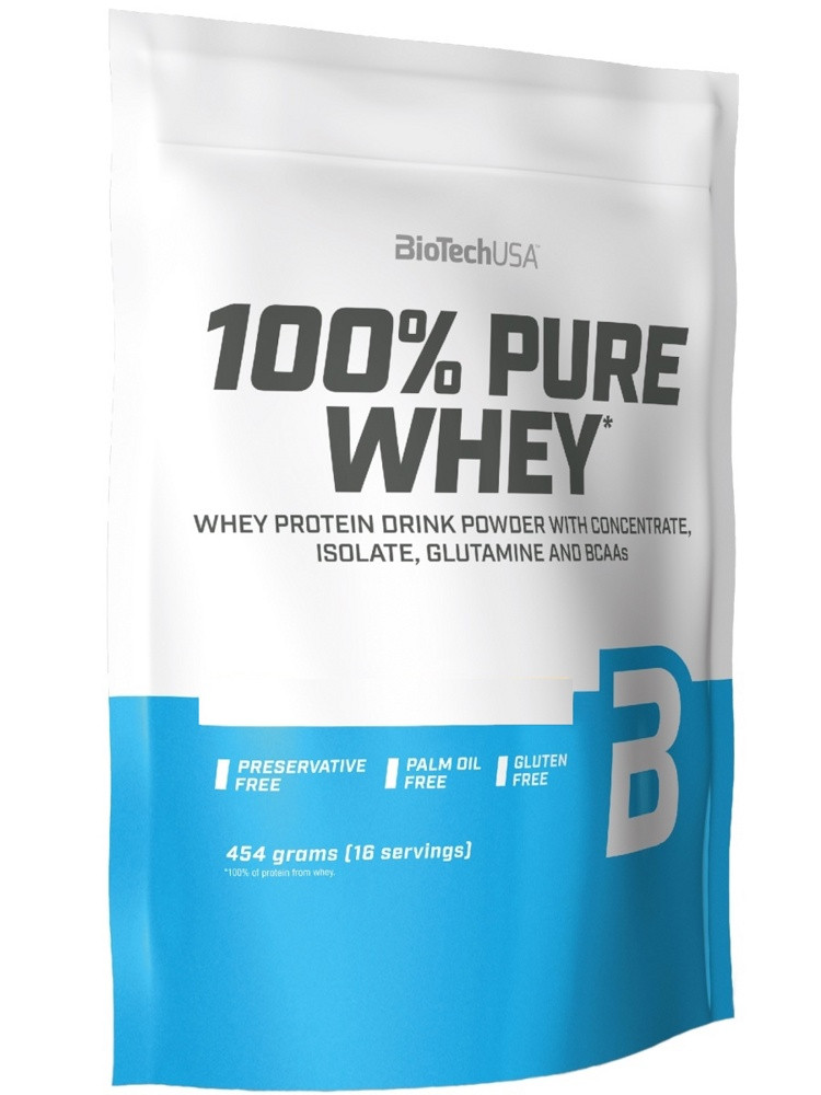 Протеин сывороточный (концентрат+изолят) 100% Pure Whey Biotech USA 454г (кокос-шоколад) - фото 1 - id-p204398599