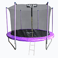 Батут Atlas Sport 312 см (10ft) с внутренней сеткой и лестницей PURPLE