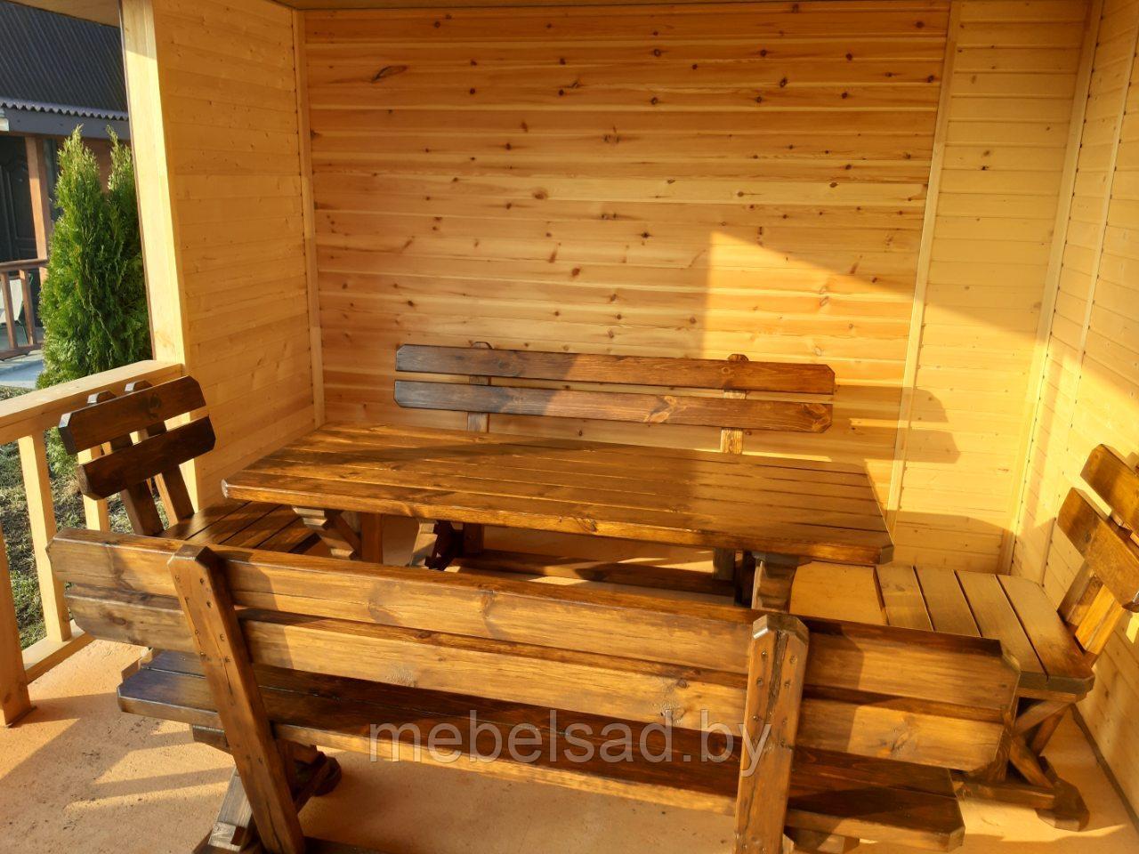 Набор садовый и банный из деревянный "Для Бани и Беседки" 1,8 метра 5 предметов - фото 9 - id-p204401135