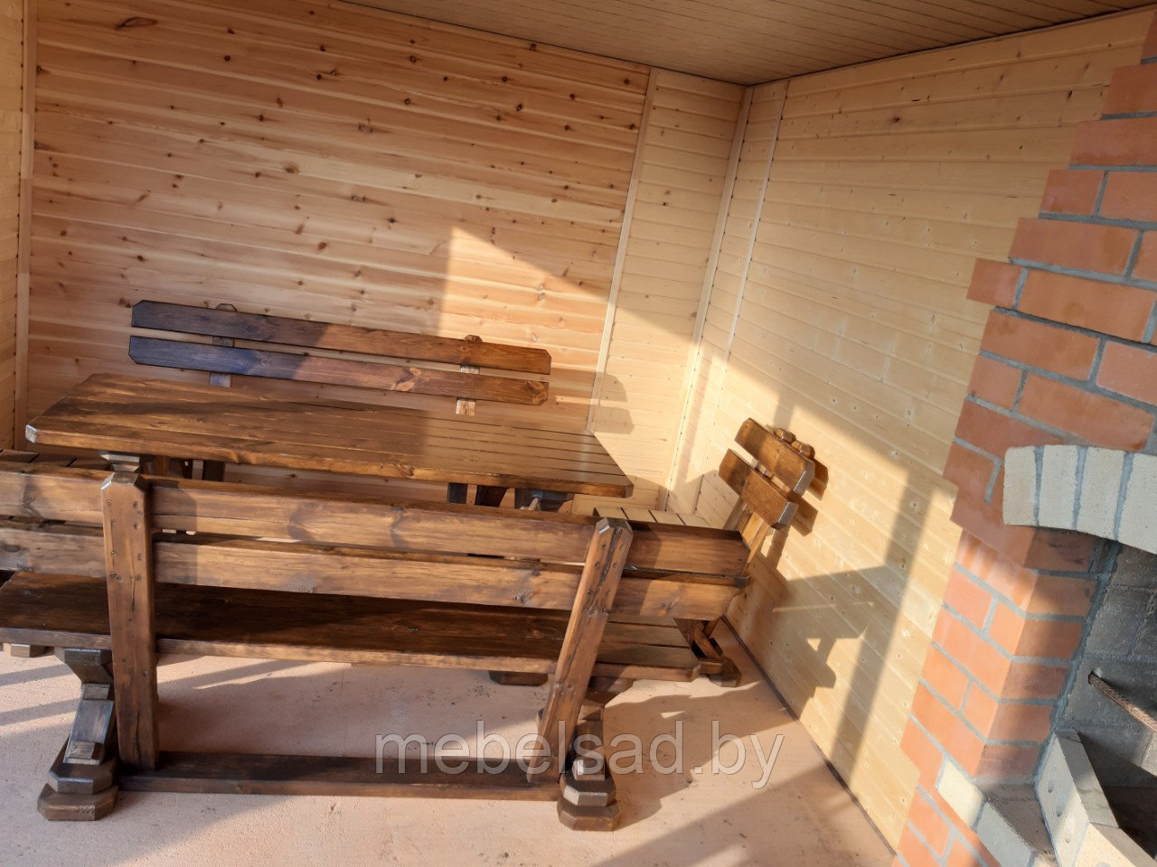 Набор садовый и банный из деревянный "Для Бани и Беседки" 1,2 метра 5 предметов - фото 7 - id-p204401152