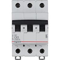 Автоматический выключатель 3P63A хар-ка C 4,5kA Legrand RX3 (419714)