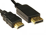 Кабель DisplayPort -> HDMI  1,8м черный