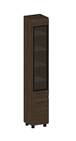 Шкаф-пенал с витриной Лером Камелия ШК-2643-ГТ (гикори джексон темный)