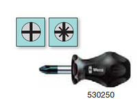 WERA-Отвертка под крестообразный шлиц, короткое исполнение