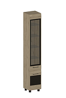 Шкаф-пенал с витриной Лером Камелия ШК-2643-ГС-К (гикори джексон светлый/комбинированный венге)