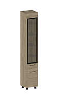 Шкаф-пенал с витриной Лером Камелия ШК-2643-ГС (гикори джексон светлый)
