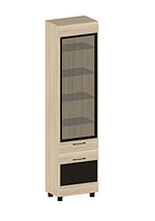 Шкаф-пенал с витриной Лером Камелия ШК-2644-АС-К (ясень асахи/комбинированный венге)