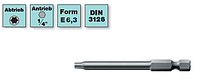 Бита для винтов с профилем TORX® - TX, жесткая, длинная