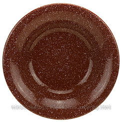 "Мрамор" Тарелка глубокая керамическая 220мм, h45мм, коричневый (Россия)
