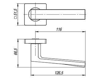 Ручка раздельная K.JK51.ERGO (ERGO JK) SN/CP-3 матовый никель/хром - фото 3 - id-p204407668