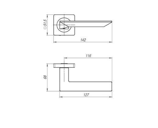 Ручка раздельная K.JK51.ULTRA (ULTRA JK) SSC-16 сатинированный хром - фото 3 - id-p204409575