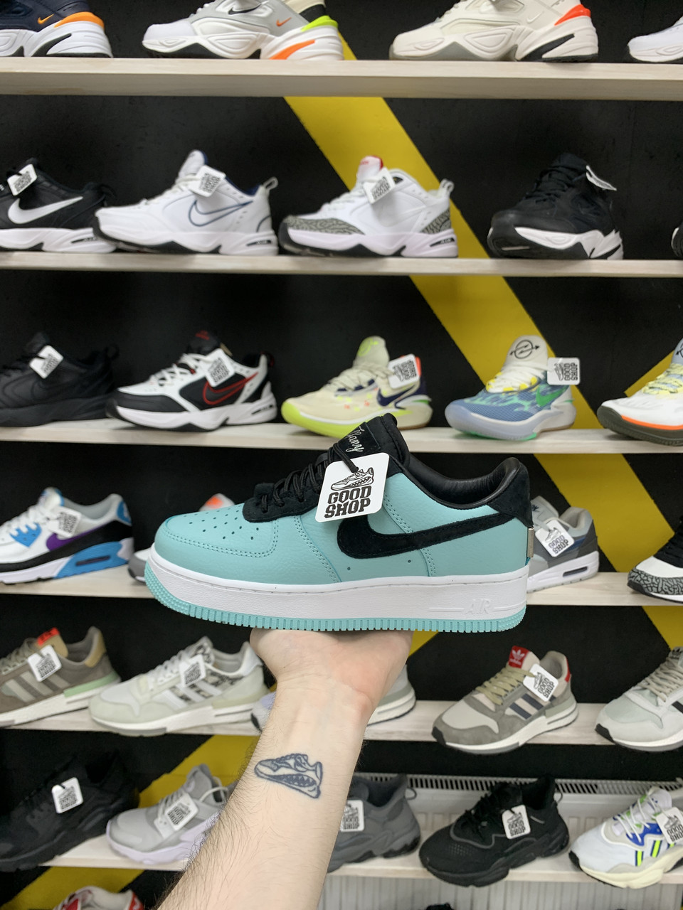 Кроссовки Nike Air Force 1 Low x Tiffany & Co Turquoise Black - фото 1 - id-p204418773