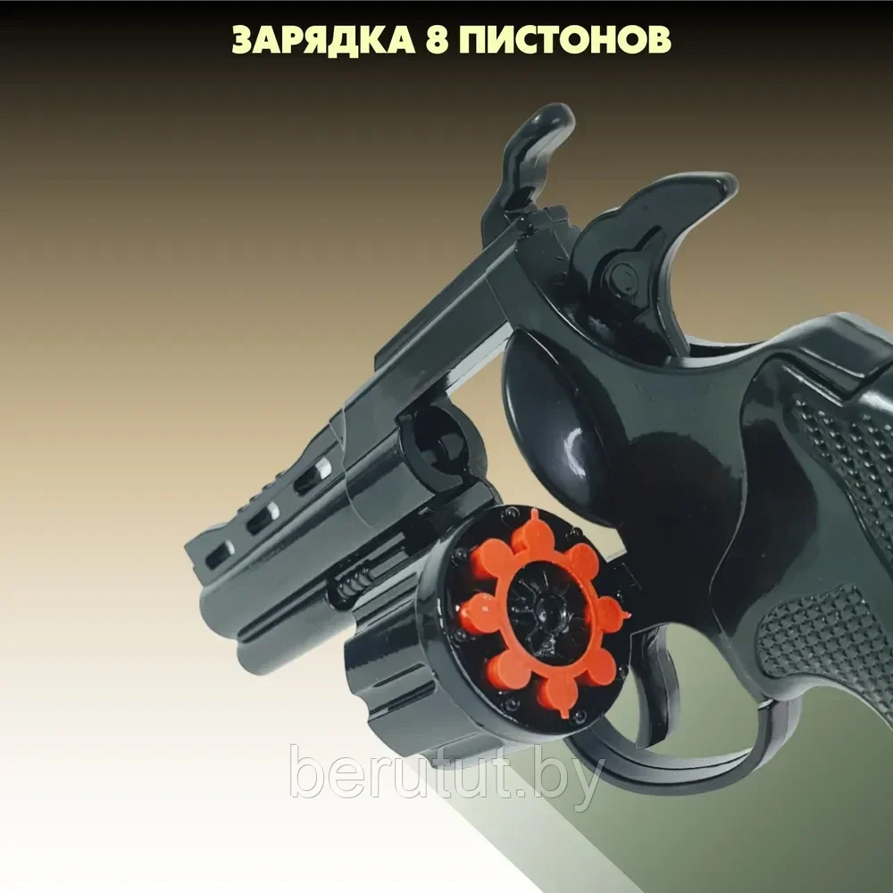 Детский металлический револьвер с пистонами / пистолет на пистонах - фото 4 - id-p204418867