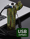 Походная электронная водонепроницаемая дуговая зажигалка - фонарик с USB зарядкой LIGHTER (3 режима, фото 7