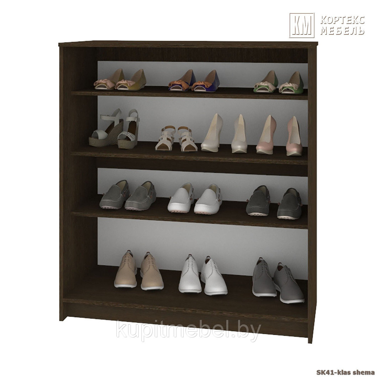 Шкаф для обуви СЕНАТОР ШК41 Классика - фото 2 - id-p204419353