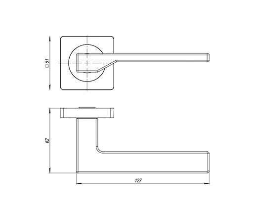 Ручка раздельная K.JK51.LEVEL (LEVEL JK) SSC-16 сатинированный хром - фото 3 - id-p204419678