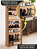 Тканевый шкаф для обуви, обувница 9 полок (153х30х60см), фото 4
