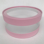 Коробка с прозрачными стенками и окошком, 21*11 см, розовый