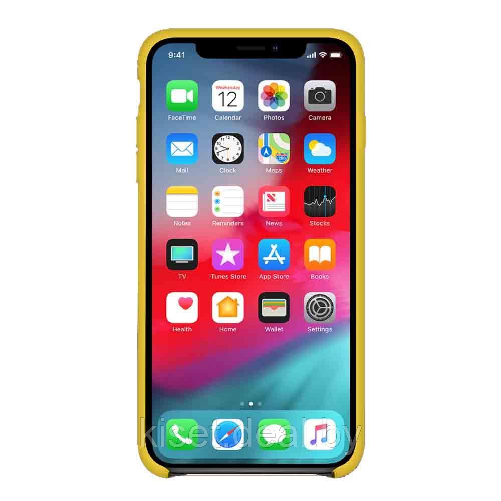 Бампер Silicone Case для iPhone X / Xs желтый - фото 2 - id-p189972726
